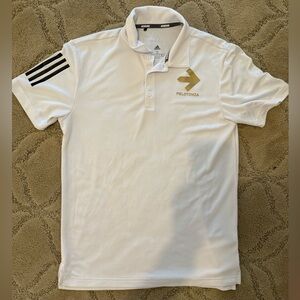 Adidas white golf polo Pelotonia Small